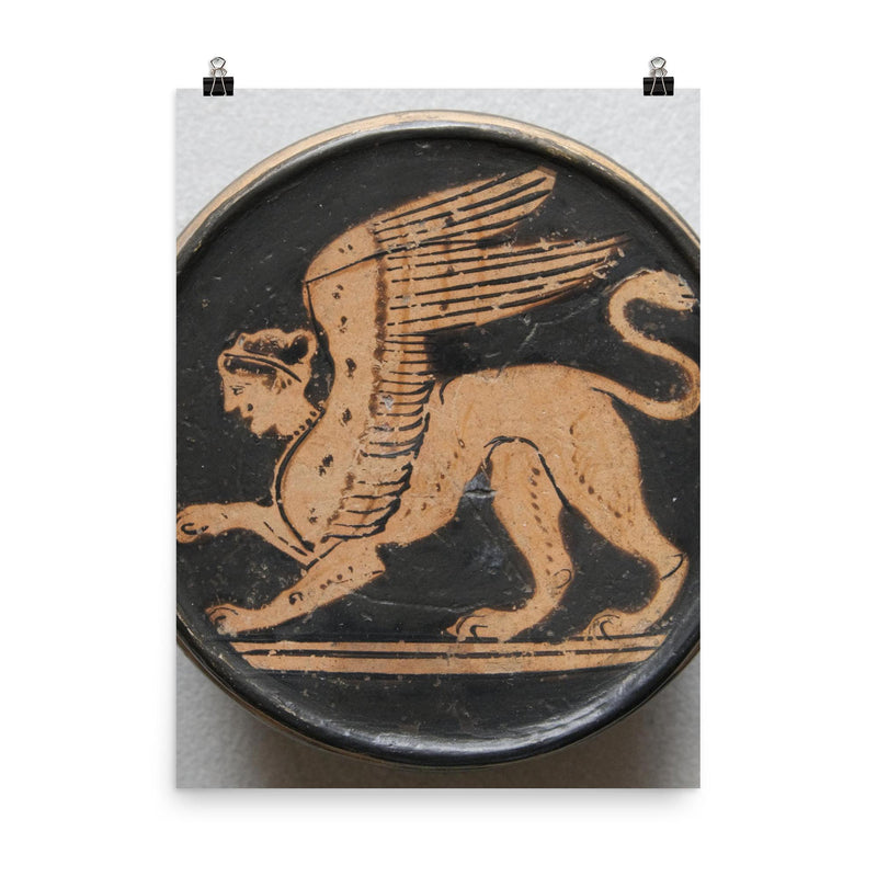 Sphinx of Hatshepsut poster on a plain backdrop in size 8