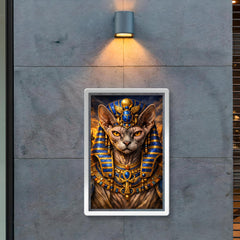 Sphynx cat pharaoh with lapis crown poster 2