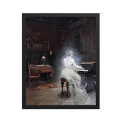 Spirit by Georges Roux, 1885 framed print on a plain backdrop in size 16"x20".