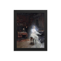Spirit by Georges Roux, 1885 framed print on a plain backdrop in size 8"x10".