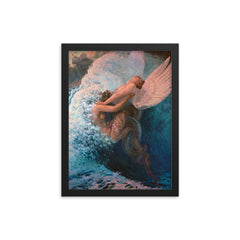 Spleen et Idéal by Carlos Schwabe, 1907 framed print on a plain backdrop in size 12"x16".