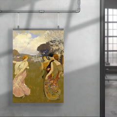 Spring Dance by Arthur F. Mathews, 1917 poster 4