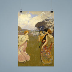 Spring Dance by Arthur F. Mathews, 1917 poster 9