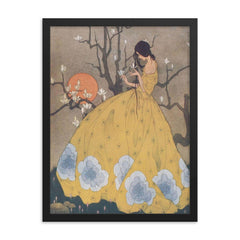 Spring's Promise by Marjorie Miller, circa 1925 framed print on a plain backdrop in size 18"x24".