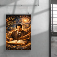 Srinivasa Ramanujan among infinite series poster 4