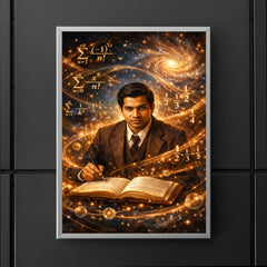 Srinivasa Ramanujan among infinite series poster 5