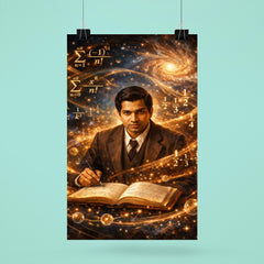 Srinivasa Ramanujan among infinite series poster 6