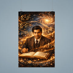 Srinivasa Ramanujan among infinite series poster 9