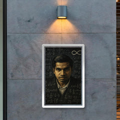 Srinivasa Ramanujan in chalk dense infinity vision poster 2