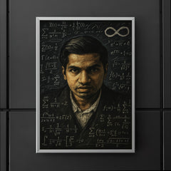 Srinivasa Ramanujan in chalk dense infinity vision poster 5