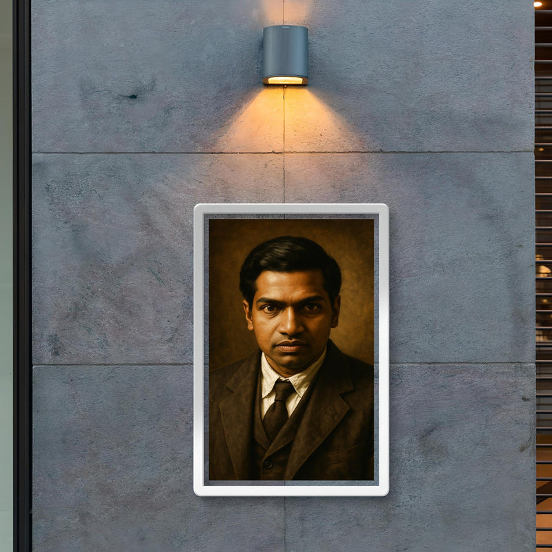 Srinivasa Ramanujan portrait poster 2