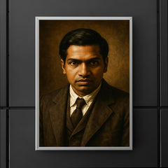 Srinivasa Ramanujan portrait poster 5