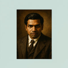 Srinivasa Ramanujan portrait poster 8