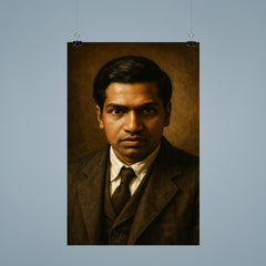 Srinivasa Ramanujan portrait poster 9