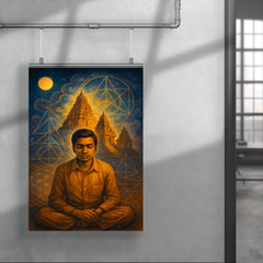 Srinivasa Ramanujan temple geometry dream scene poster 4