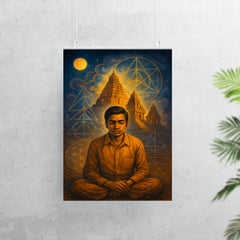 Srinivasa Ramanujan temple geometry dream scene poster 7
