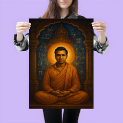 Srinivasa Ramanujan temple mathematics vision poster 3
