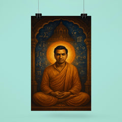 Srinivasa Ramanujan temple mathematics vision poster 6