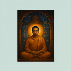 Srinivasa Ramanujan temple mathematics vision poster 8