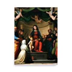 St Catherine of Siena poster on a plain backdrop in size 18"x24".