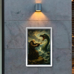 St Columba confronting the Loch Ness beast poster 2