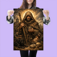 St Drogo patron of the unwanted hooded poster 3