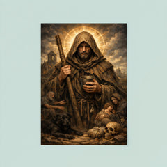 St Drogo patron of the unwanted hooded poster 8