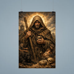 St Drogo patron of the unwanted hooded poster 9