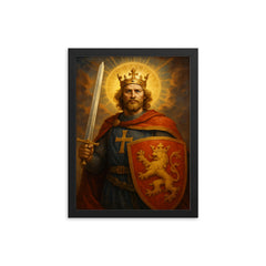 St Erik framed print on a plain backdrop in size 12"x16".