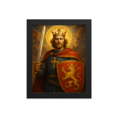 St Erik framed print on a plain backdrop in size 8"x10".