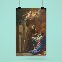 St Francis of Paola Resuscitating a Child by Simon Vouet poster 6