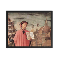 St Francis Preaching to the Birds  Giotto c 1297 framed print on a plain backdrop in size 16"x20".