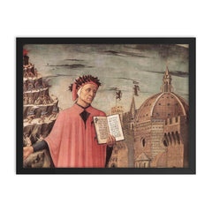 St Francis Preaching to the Birds  Giotto c 1297 framed print on a plain backdrop in size 18"x24".