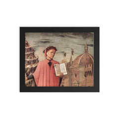 St Francis Preaching to the Birds  Giotto c 1297 framed print on a plain backdrop in size 8"x10".
