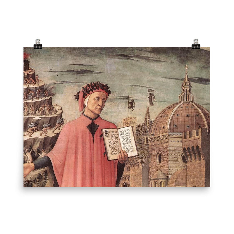 St Francis Preaching to the Birds  Giotto c 1297 poster on a plain backdrop in size 8