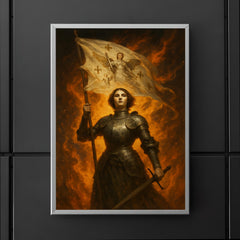 St Joan of Arc banner raised in blazing wind poster 5