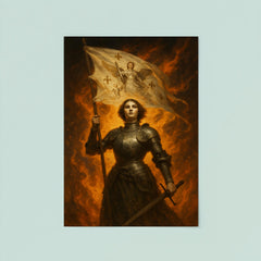 St Joan of Arc banner raised in blazing wind poster 8