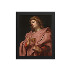 St John by Peter Paul Rubens framed print on a plain backdrop in size 8"x10".