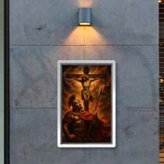 St Longinus beneath the crucifixion sky poster 2