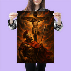 St Longinus beneath the crucifixion sky poster 3