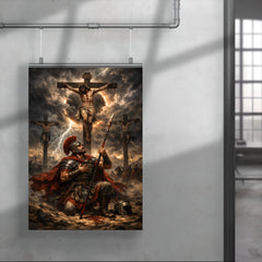 St Longinus beneath the crucifixion storm poster 4