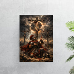 St Longinus beneath the crucifixion storm poster 7
