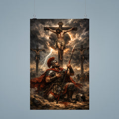 St Longinus beneath the crucifixion storm poster 9
