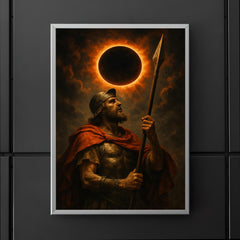 St Longinus holding the spear beneath eclipsed sky poster 5