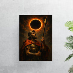 St Longinus holding the spear beneath eclipsed sky poster 7