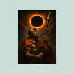 St Longinus holding the spear beneath eclipsed sky poster 8