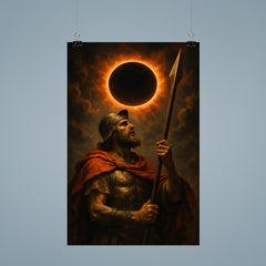 St Longinus holding the spear beneath eclipsed sky poster 9