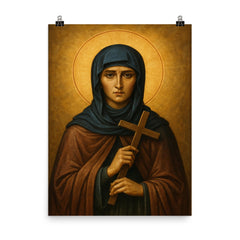 St Marina the Monk in hidden sanctity poster on a plain backdrop in size 8"x10".