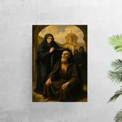 St Marina the Monk revealed in monastery court poster 7
