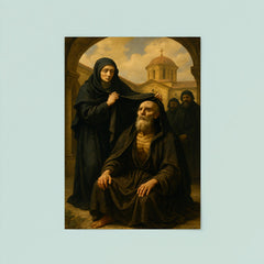 St Marina the Monk revealed in monastery court poster 8